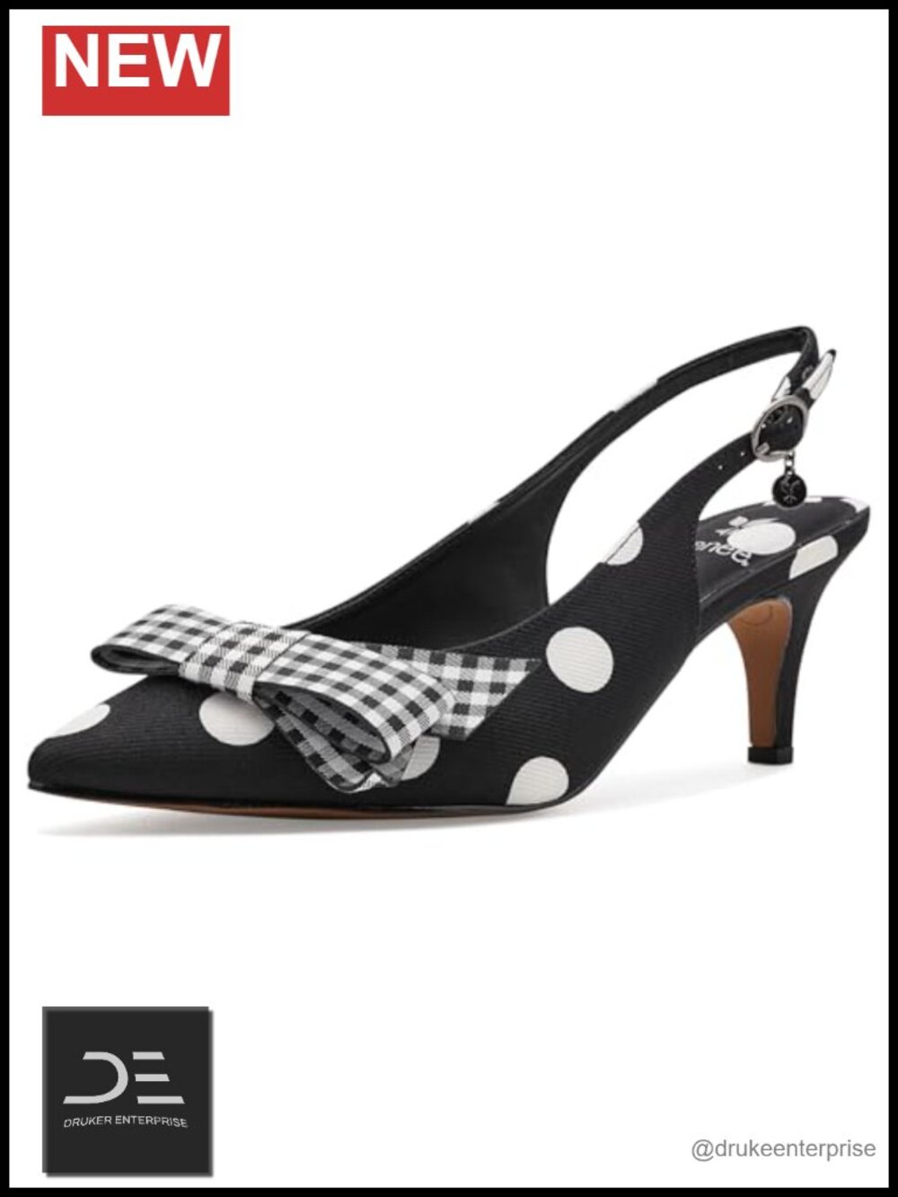 Slingback Stiletto Pumps with Bow Detail PU Heels